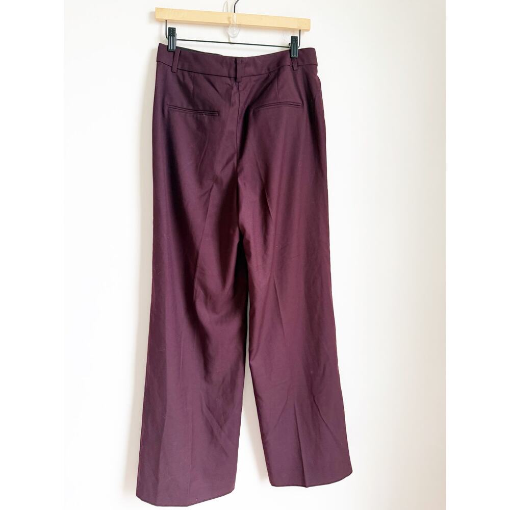 Ann Taylor Wide Leg Trouser Dress Pants Deep Purple Size 6 - Picture 3 of 3